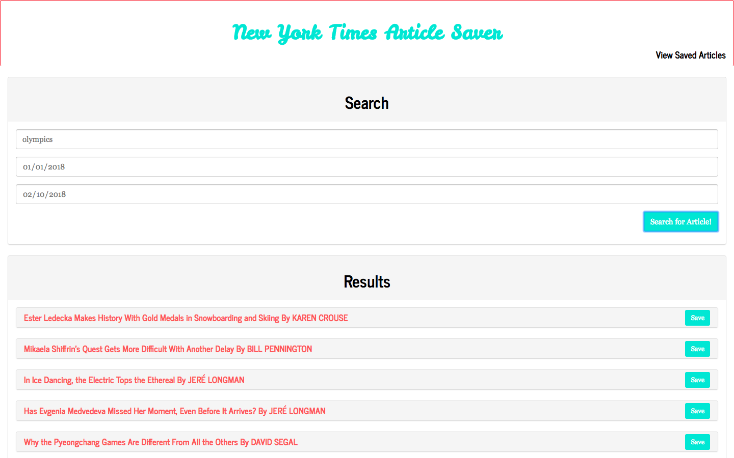 New York Times Saver